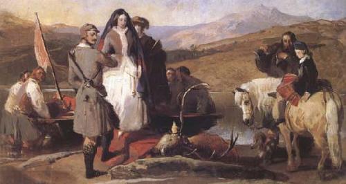 Sir Edwin Landseer Royal Sports on Hill and Loch (mk25 china oil painting image